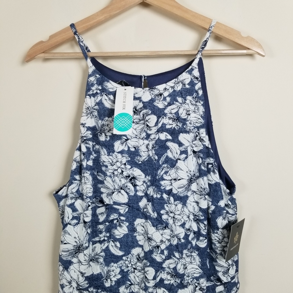 Fortune & Ivy Stitch Fix Fit N Flare Dress Halter Neckline XXL Runs Small NWT - Picture 2 of 6